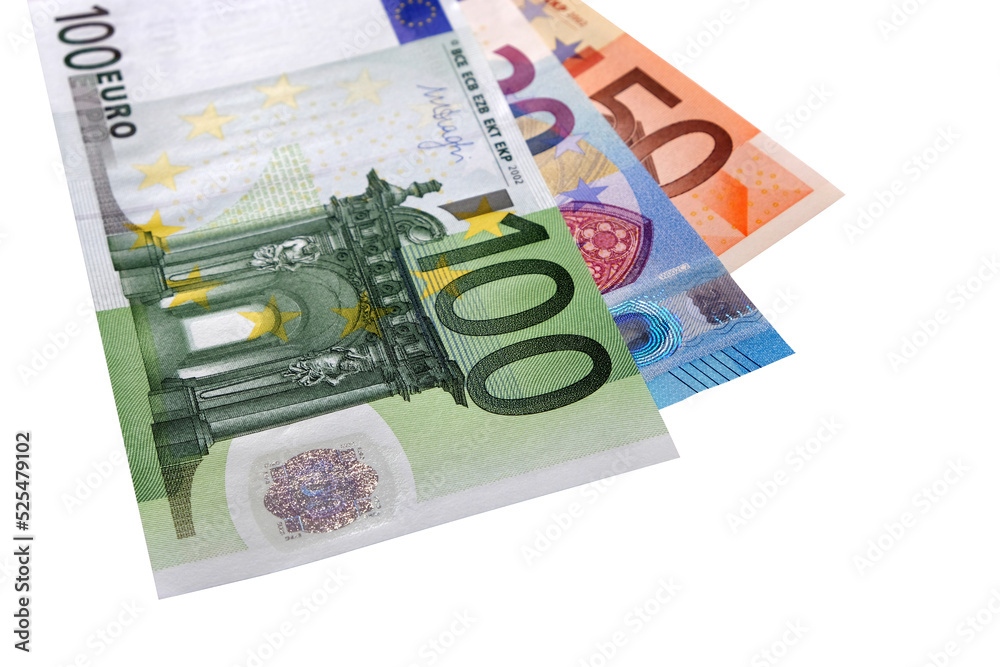 Various Euro currency banknotes fan isolated transparent background photo PNG file Various Euro currency banknotes fan isolated transparent background photo PNG file
