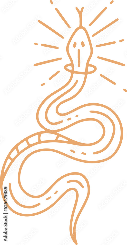 Fototapeta premium Mystical Celestial Simple Minimalism Tattoo Clipart Symbol space doodle Esoteric elements