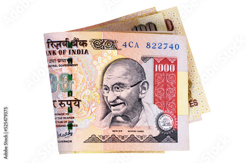 Photography Indian Rupee banknotes isolated transparent background photo PNG file