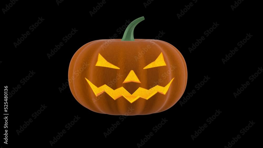 halloween pumpkin on black background. 3D render halloween pumpkin on black background. 3D render