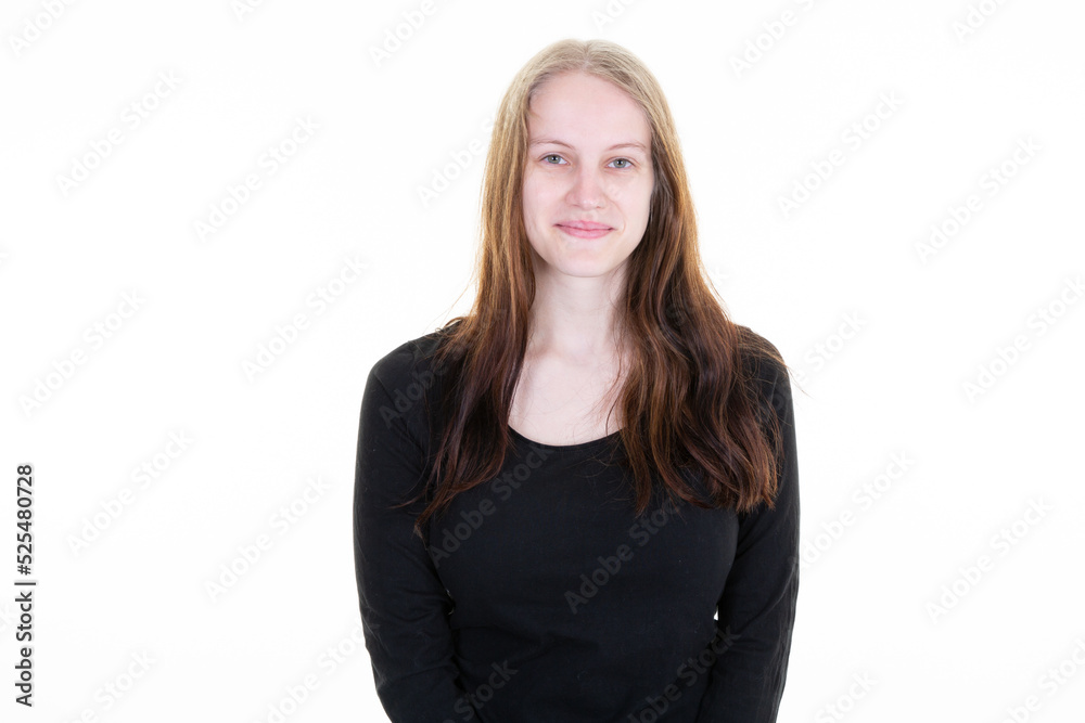woman casual attire pretty girl portrait isolated on white background woman casual attire pretty girl portrait isolated on white background