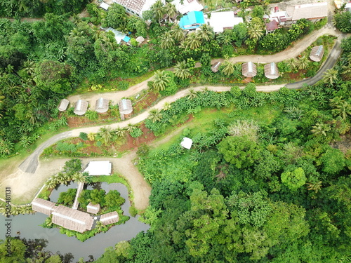 Kolonia town aerial view in Pohnpei, Micronesia（Federated States of Micronesia）