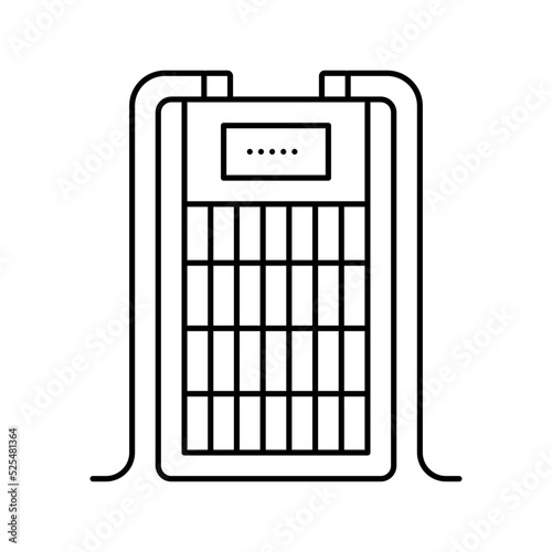 chiller aquarium fish line icon vector illustration