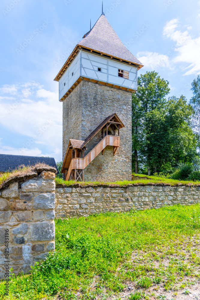 Medieval Gothic Fortress with renovated tower Medieval Gothic Fortress with renovated tower