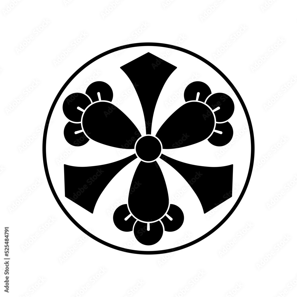 丁字紋・糸輪に剣三つ丁字(いとわにけんみつちょうじ) 丁字紋・糸輪に剣三つ丁字(いとわにけんみつちょうじ)