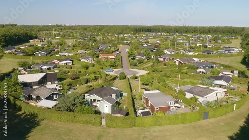 Aerial Drone Shot Reveals Unique Circular Garden Community in Denmark photo