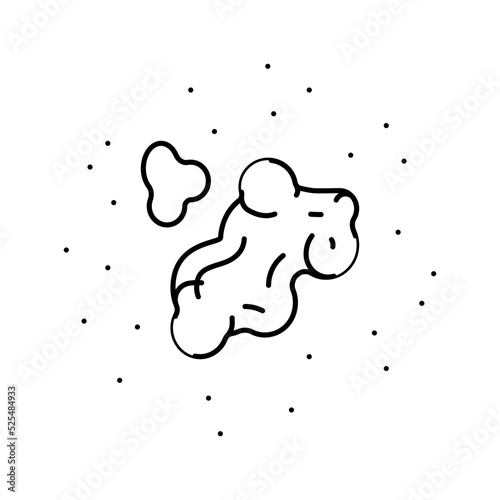 multiple colors mole melanoma line icon vector illustration