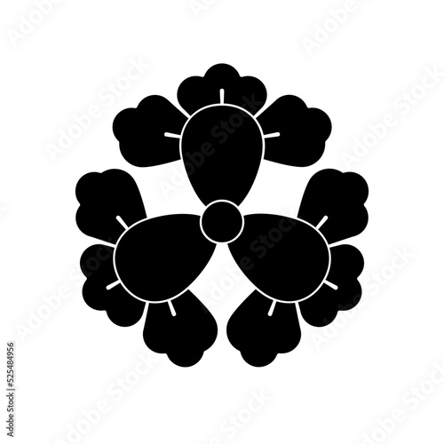 丁字紋・三つ花形丁字（みつはながたちょうじ）/ 花形三つ丁字（はながたみつちょうじ）