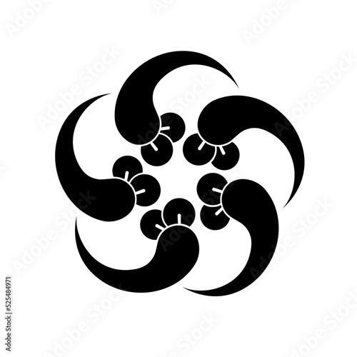 丁字紋・五つ捻じ丁字（いつつねじちょうじ）