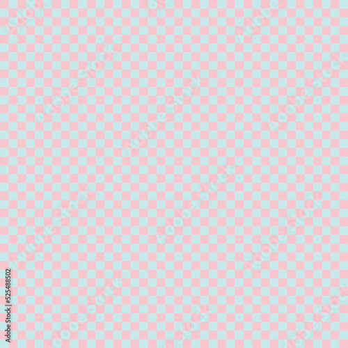 Groovy pink and blue pastel Checkerboard Y2K 90s retro seamless pattern vector background. Abstract vintage hippie nostalgic repeat texture wallpaper, modern trendy textile design