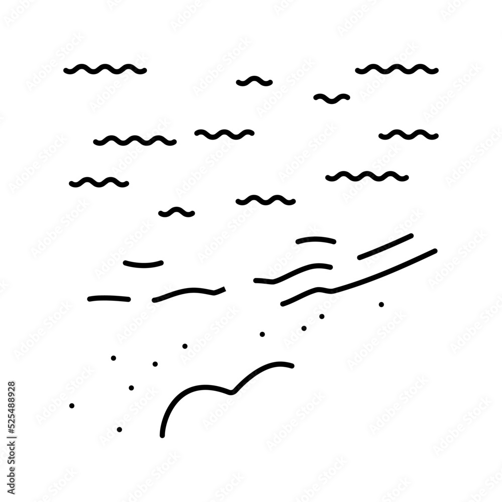 fraser island line icon vector illustration