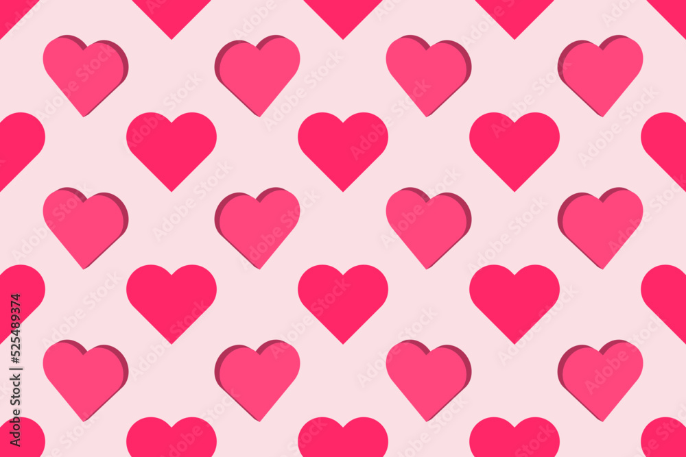 Hearts seamless pattern design vector