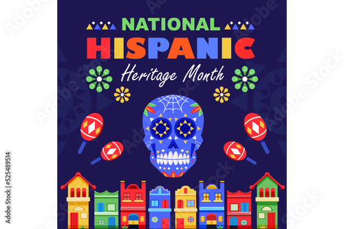 National Hispanic Heritage Month, Hispanic culture. Suitable for events