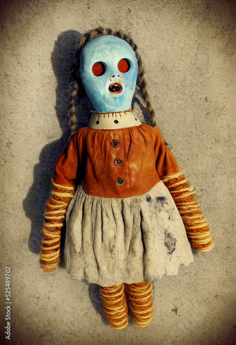 Ragged scary doll Fototapet