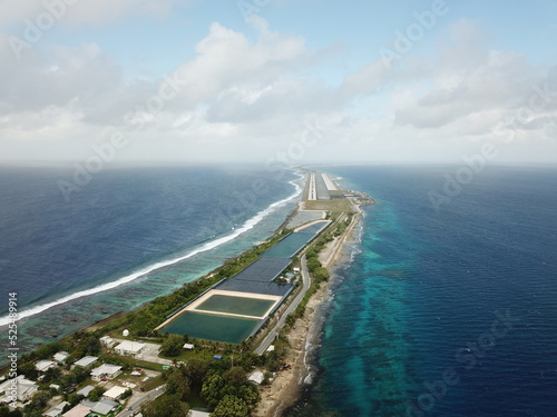 Majuro atoll and Majuro town in Marshall islands