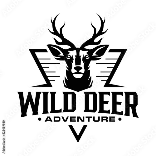Wild deer Hunting Adventure Logo Design