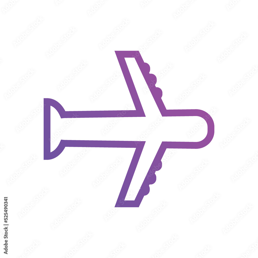 Obraz premium airplane icons Vector illustration gradient color