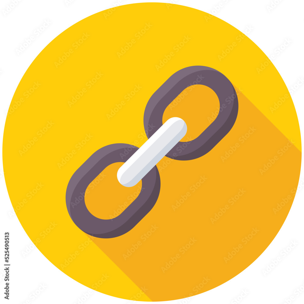 Link Building Flat Colored Icon Link Building Flat Colored Icon