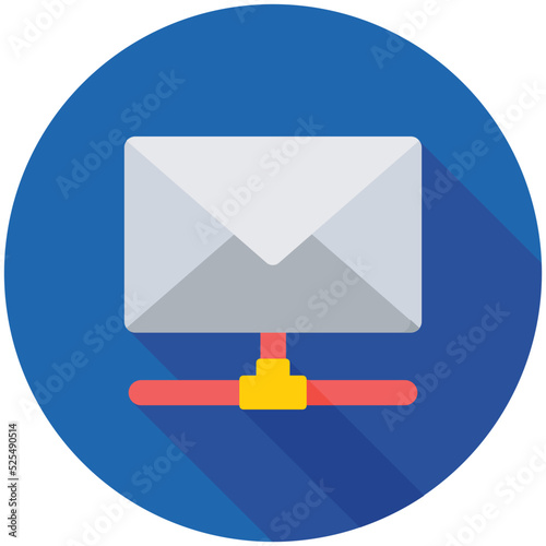 Email Hosting Flat Colored Icon