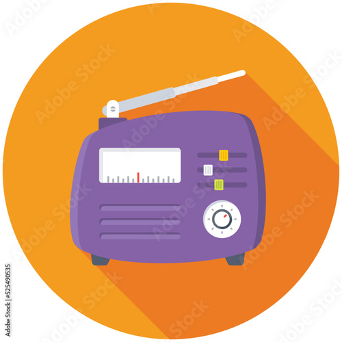 Radio Flat Colored Icon