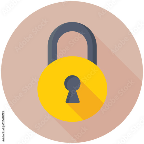 Padlock Flat Colored Icon