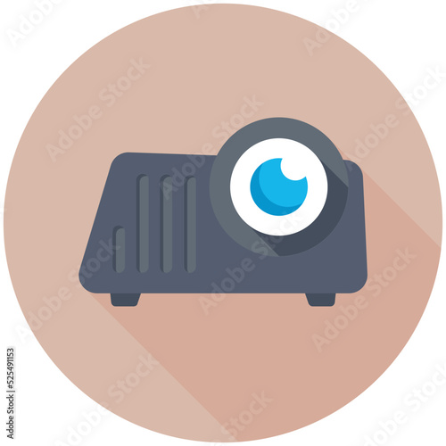 Projector flat colored Icon