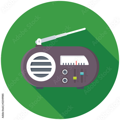 Radio flat colored Icon