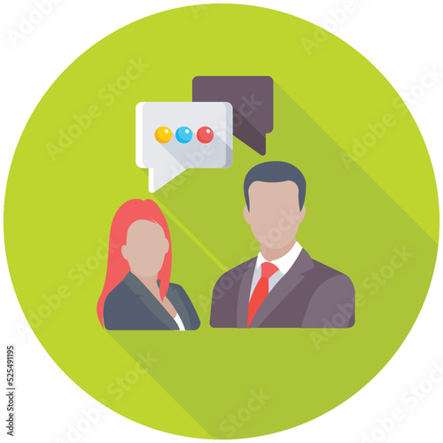 Communication flat colored Icon