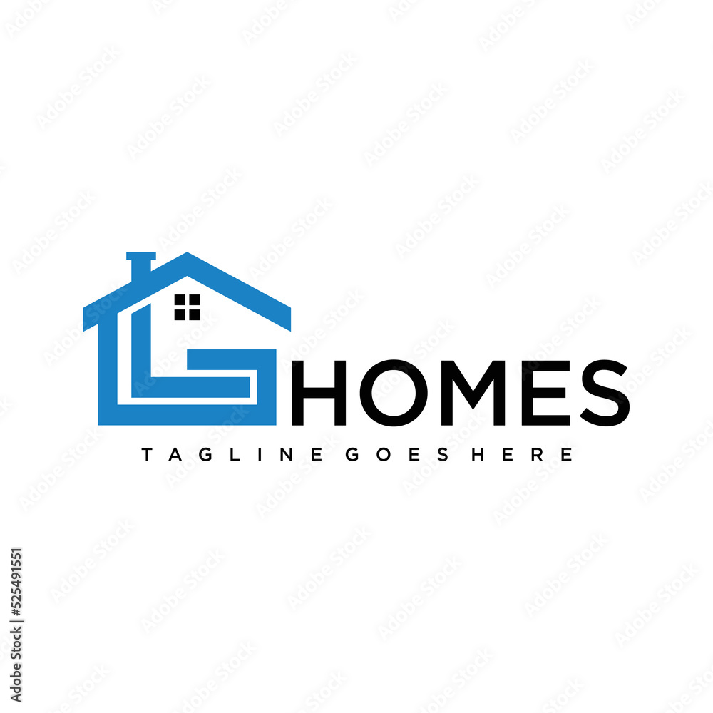 Initial G L Home Logo Design Initial G L Home Logo Design