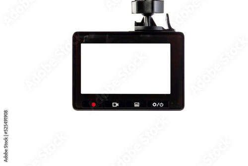 Car CCTV camera video recorder isolated on white background photo