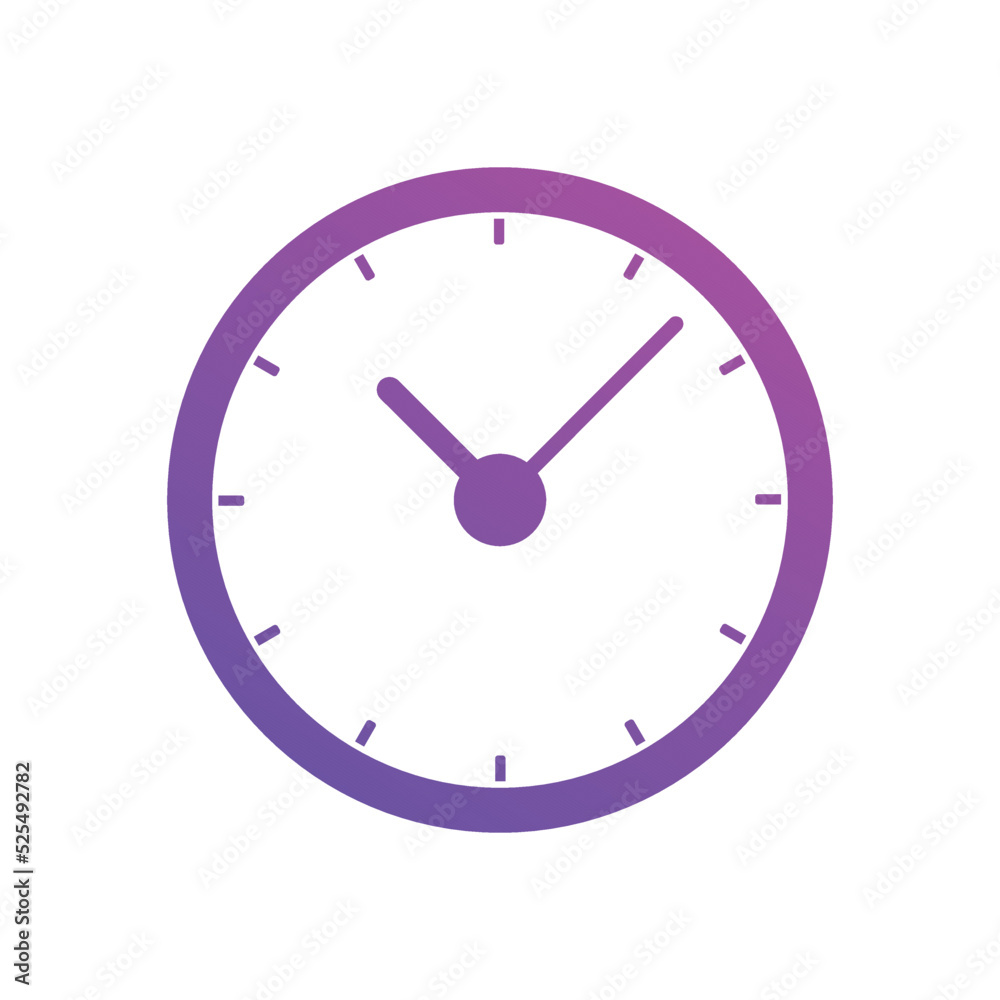 Clock icon Vector illustration. Campaign deadline, time management icon for SEO, Website and mobile apps gradient color Clock icon Vector illustration. Campaign deadline, time management icon for SEO, Website and mobile apps gradient color