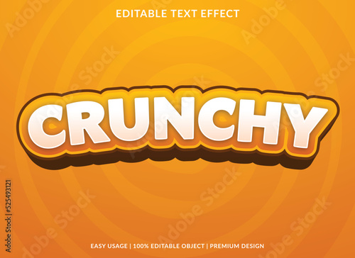 crunchy text effect template with abstract style use for business logo and brand