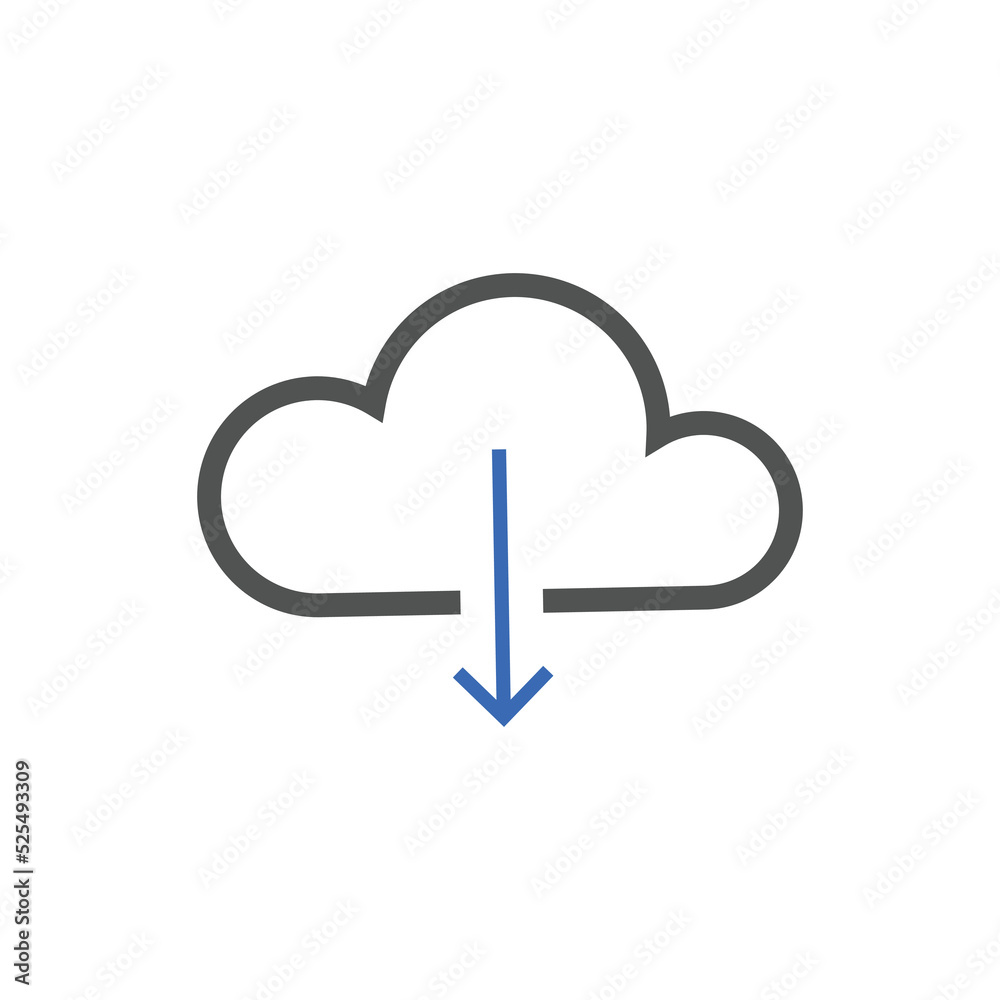 Set of download icons. download cloud symbol Vector illustration Set of download icons. download cloud symbol Vector illustration