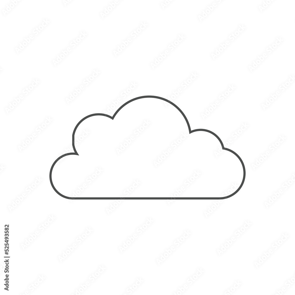 Cloud line icon Vector illustration. Cloud symbol for SEO, Website and mobile apps Cloud line icon Vector illustration. Cloud symbol for SEO, Website and mobile apps
