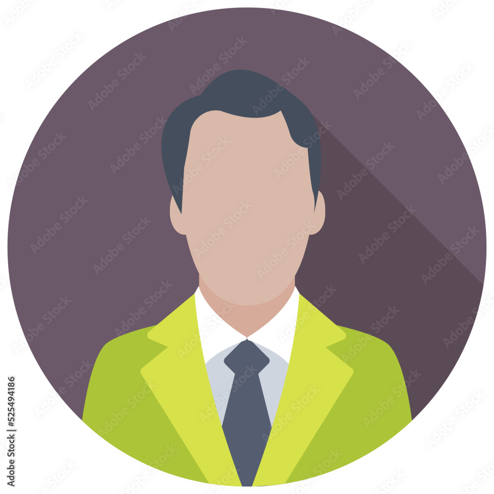 Businessman Flat Colored Icon Businessman Flat Colored Icon