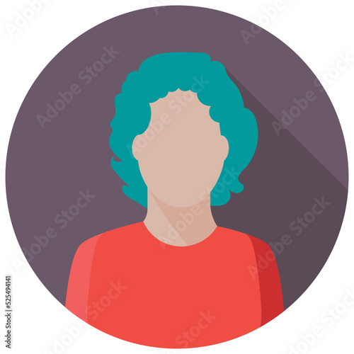 Lady Flat Colored Icon