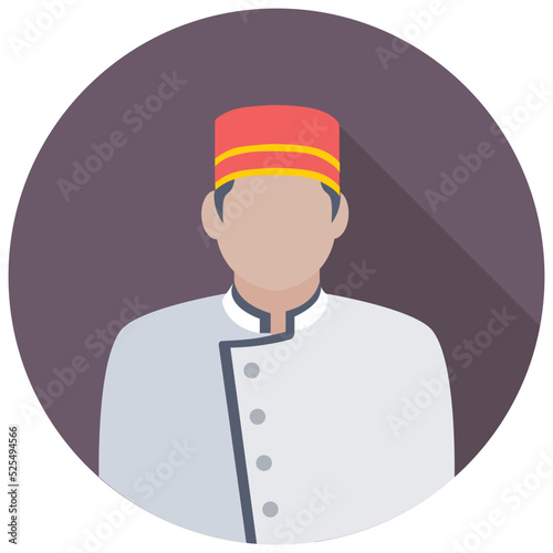 Bellboy Flat Colored Icon