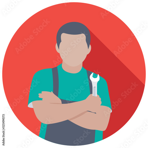 Technician Flat Colored Icon