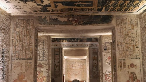 Tomb of Memnon, Pharaohs Ramses 5th and 6th, Valley of the Kings In Luxor, Egypt
