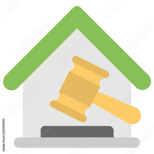 House Bid Flat Colored Icon