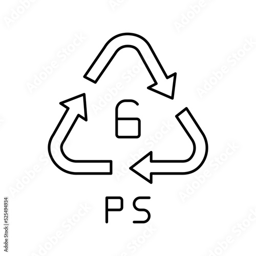 ps plastic product marker line icon vector illustration