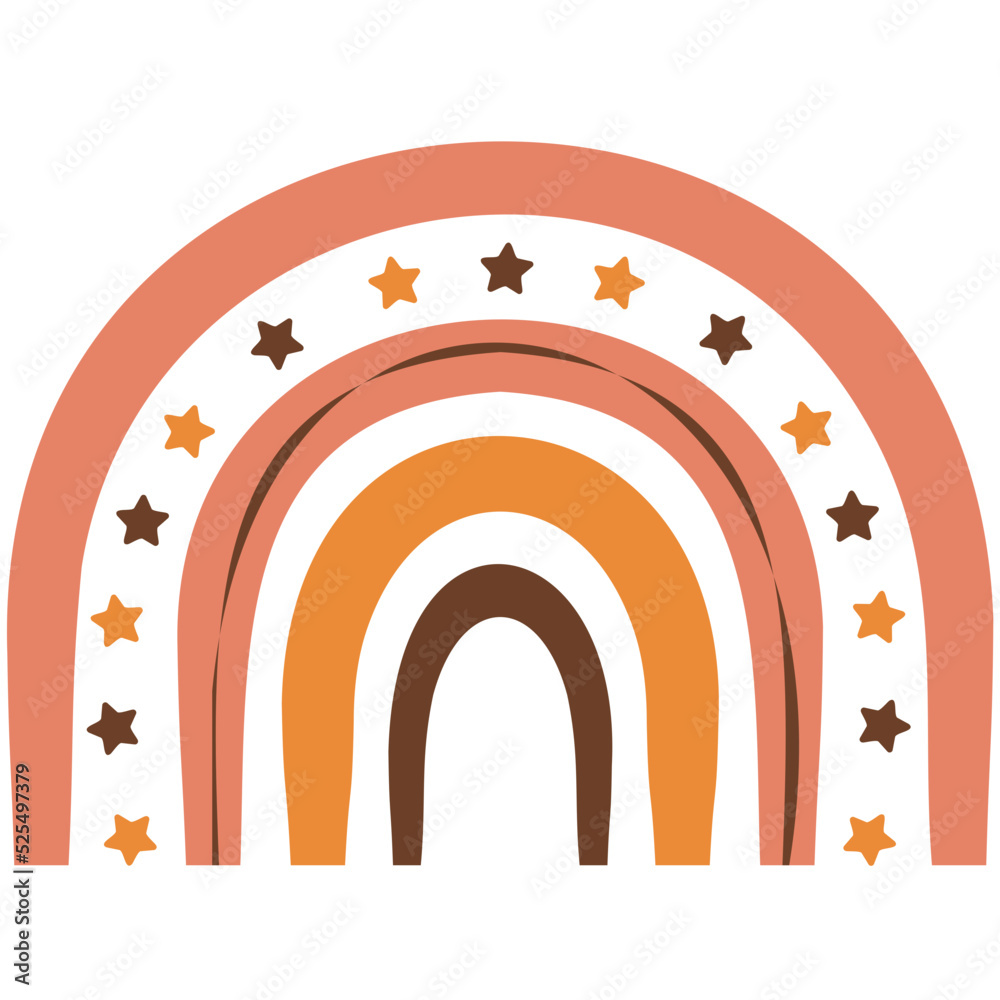 Rainbow 3 Boho Illustration Rainbow 3 Boho Illustration