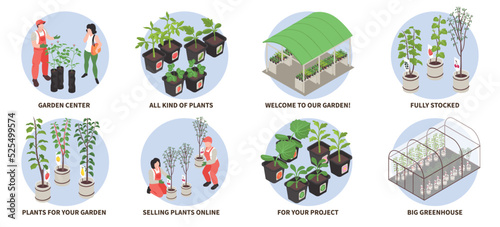 Isometric Nursery Garden Set