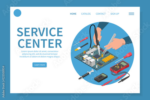 Service Center Isometric Website