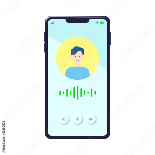 音声通話の画面のイラスト4