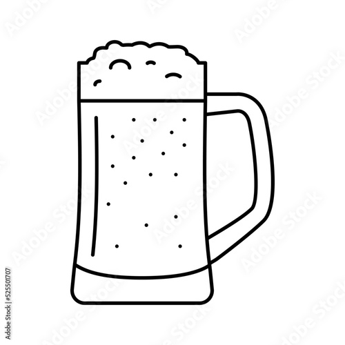 beer beverage drink line icon vector illustration