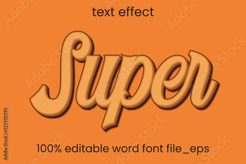 text effect orange