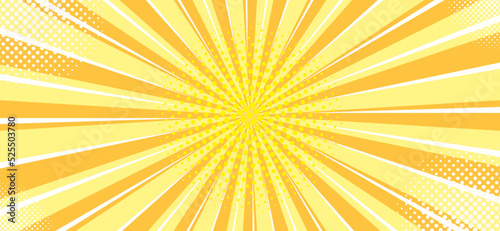 太陽光 抽象 オレンジ コミック 背景