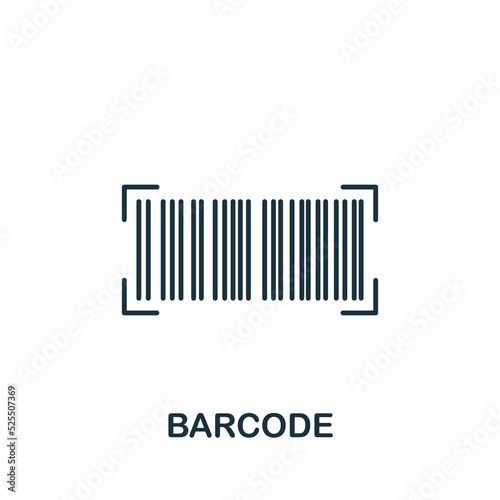Barcode icon. Line simple line Retail icon for templates, web design and infographics
