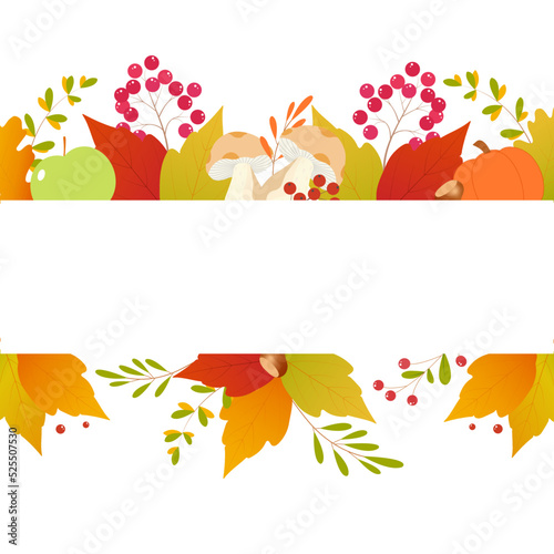 autumn leaves background, frame, thanksgiving day